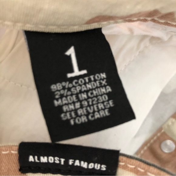 Almost Famous A-Line Mini Skirt Camouflage Print Size 1 Juniors - Picture 3 of 6